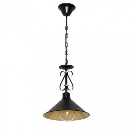 Colgante Azalea 1xe27 Negro/oro Regx26x26 Cm