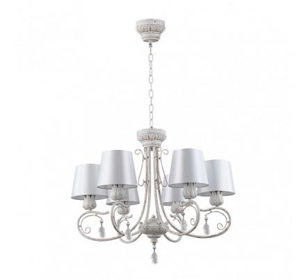 Lampara Clematis 6xe14 Blanco/oro Regx68x68 Cm