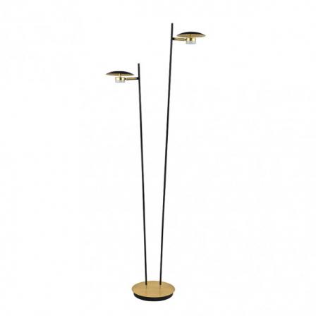 Pie Salon Ciudad Del Cabo 2l 12w 4000k Negro/oro150x30x25 Cm 1080 Lm Dirigible Y Orientable