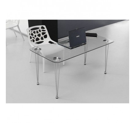 Escritorio Aris Cristal Templado 120x75