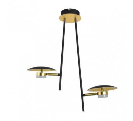 Colgante Ciudad Del Cabo 2l 12w 4000k Negro/oro 52x49x15 Cm 1080 Lm Dirigible Y Orientable