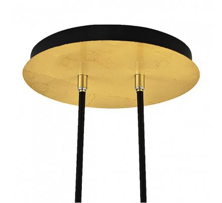 Colgante Ciudad Del Cabo 2l 12w 4000k Negro/oro 52x49x15 Cm 1080 Lm Dirigible Y Orientable
