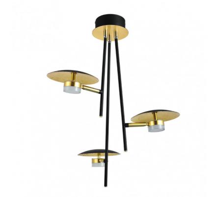 Colgante Ciudad Del Cabo 3l 18w 4000k Negro/oro 53x39x39 Cm 1440 Lm Dirigible Y Orientable
