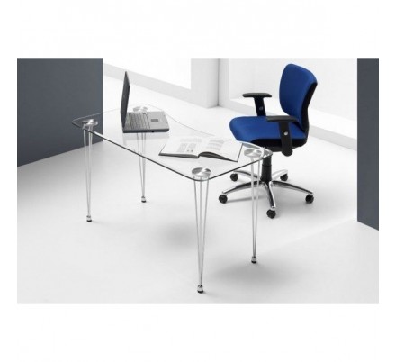 Escritorio Aris Cristal Templado 120x75