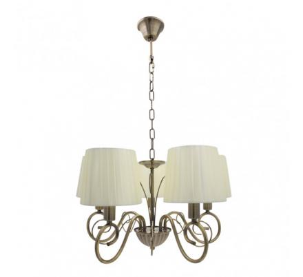 Lampara Amsterdam 5xe14 Cuero Regx45x45 Cm