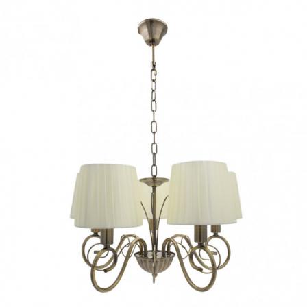 Lampara Amsterdam 5xe14 Cuero Regx45x45 Cm