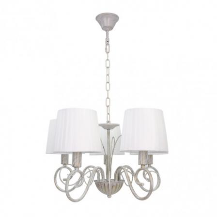 Lampara Amsterdam 5xe14 Blanco/oro Regx45x45 Cm