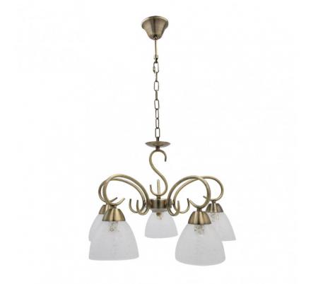 Lampara Jaipur 5xe14 Cuero Regx46x46 Cm