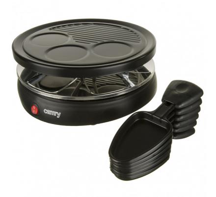Parrilla Raclette 1200w 6 Sartenes Pequeñas Placa Extraible Antiadherente