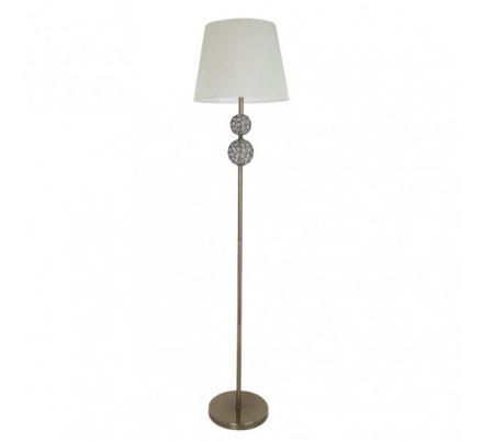 Pie Salon Bogota 1xe27 Cuero Pantalla Beis 160x38x38 Cm