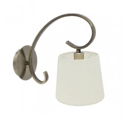 Aplique Bogota 1xe14 Cuero Pantalla Beis  25x15x28 Cm