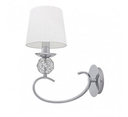Aplique Ordoñez 1xe14 Cromo Pantalla Blanca 34x15x25 Cm
