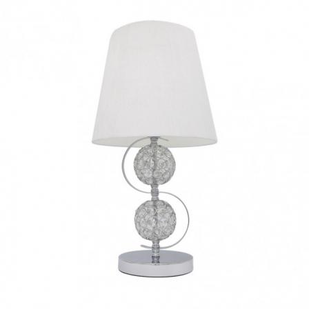 Sobremesa Ordoñez 1xe27 Cromo Pantalla Blanca 49x25x25 Cm
