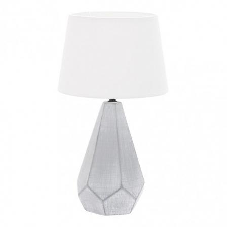 Sobremesa Ceramica Ibi 1xe27 Zinc Pantalla Blanca 43x24,8x24,8 Cm