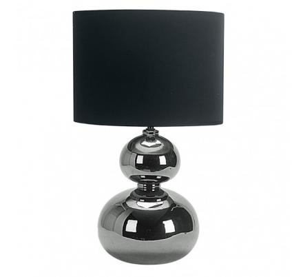 Sobremesa Ceramica Roa 1xe27 Cromo Pantalla Negra 51x30x30 Cm