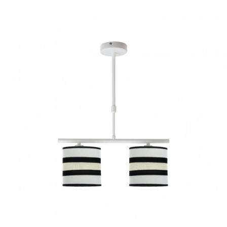 Lampara Karla 2xe14 Blanca/beis Regx43x14 Cm
