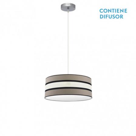 Colgante Karla 1xe27 Topo/beis Regx40x40 Cm