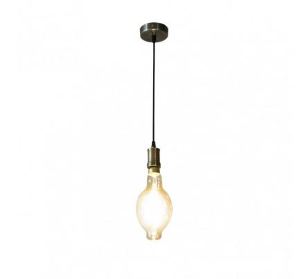 Colgante Dante 1xe27 Cuero/ambar  Bombilla  Incluida 8w 3000k 640lm Regx12x12 Cm