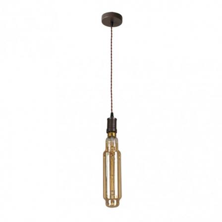 Colgante Elio 1xe27 Marron/ambar Bombilla  Incluida 8w 3000k 640lm Regx8x8 Cm