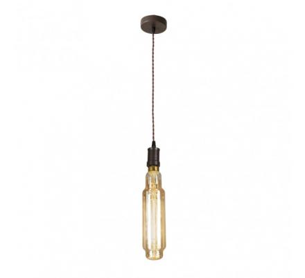 Colgante Elio 1xe27 Marron/ambar Bombilla  Incluida 8w 3000k 640lm Regx8x8 Cm