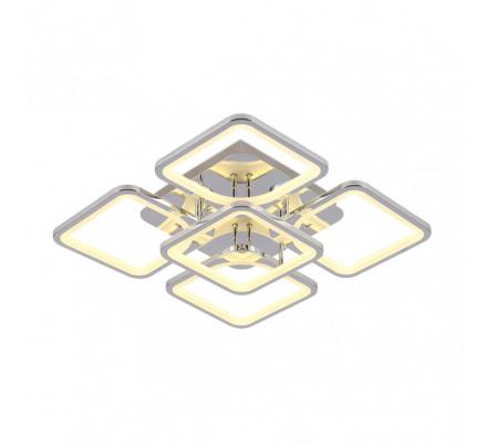 Plafon 129w 3000-4000-6500k Cromo Elara 9x58x58Cm 17415lm C.remoto,regulador Y Memoria