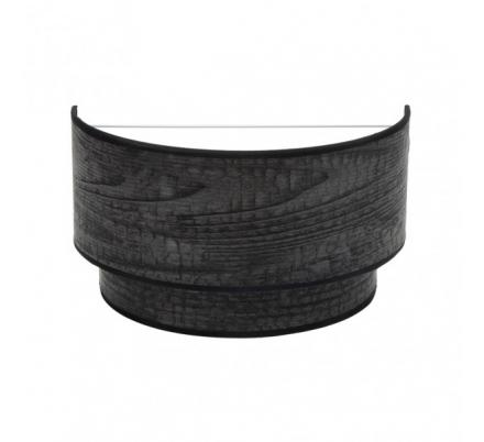 Aplique Doble Smile 1xe27 Madera Negra 17x30x15 Cm