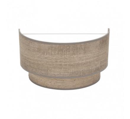 Aplique Doble Smile 1xe27 Madera Gris 17x30x15 Cm