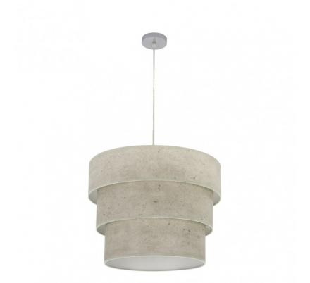 Colgante Triple Smile 3xe27 Cromo/cemento Gris Regx50x50 Cm