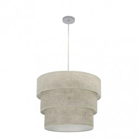 Colgante Triple Smile 3xe27 Cromo/cemento Gris Regx50x50 Cm