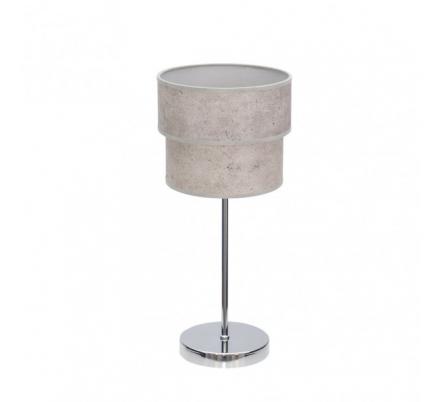 Sobremesa Doble Smile 1xe14 Cromo/cemento Gris 44x18x18 Cm