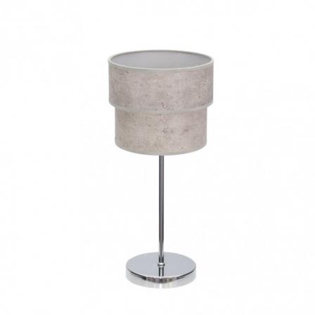 Sobremesa Doble Smile 1xe14 Cromo/cemento Gris 44x18x18 Cm