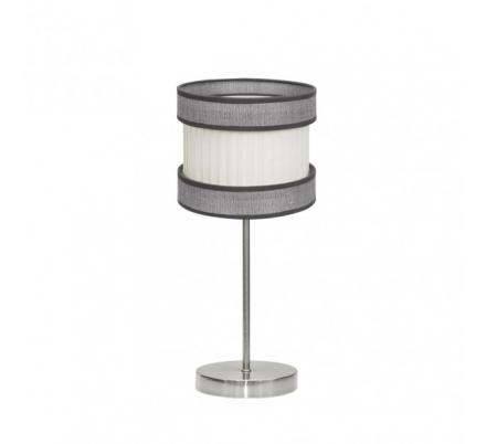 Sobremesa Peq. Home 1xe14 Niquel/gris-beis 45x18x18 Cm