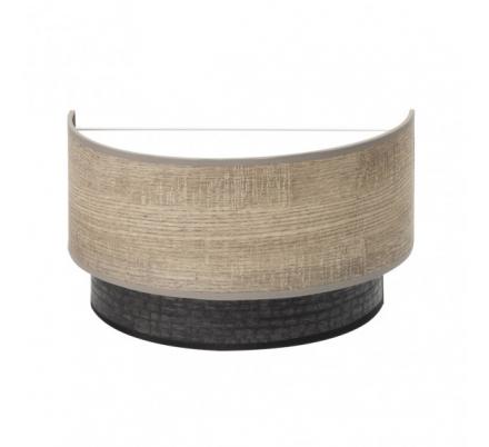 Aplique Colet 1xe27 Negro/madera Gris 17x30x15 Cm