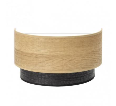 Aplique Colet 1xe27 Negro/madera Clara 17x30x15 Cm