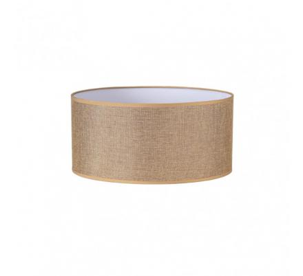 Pantalla Cilindrica Jin E27 Marron 40Dx40dx21h Cm  Tejido Saco-yute