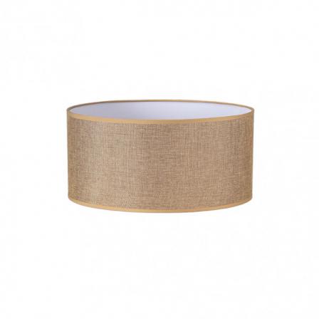 Pantalla Cilindrica Jin E27 Marron 40Dx40dx21h Cm  Tejido Saco-yute