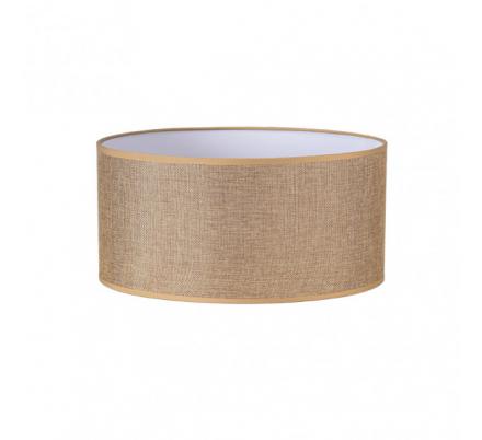 Pantalla Cilindrica Jin E27 Marron 45Dx45dx22h Cm  Tejido Saco-yute