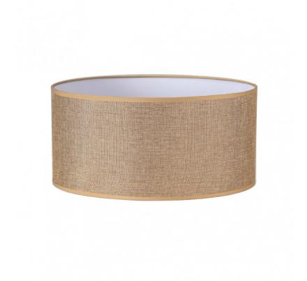 Pantalla Cilindrica Jin M10 Marron 50Dx50dx25h Cm  Tejido Saco-yute