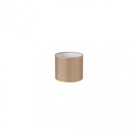 Pantalla Cilindrica Jin Pinza Marron 14Dx14dx13h Cm  Tejido Saco-yute