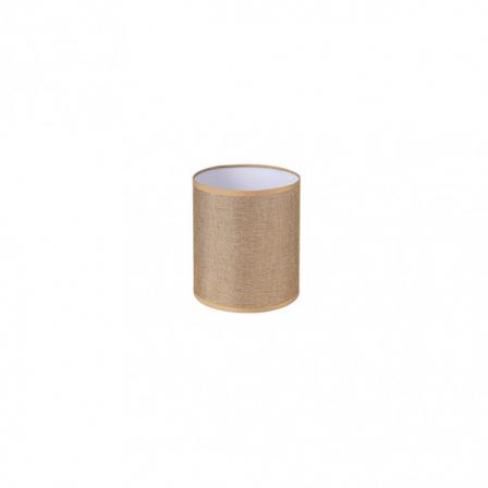 Pantalla Cilindrica Jin E27 Marron 15Dx15dx18h Cm  Tejido Saco-yute