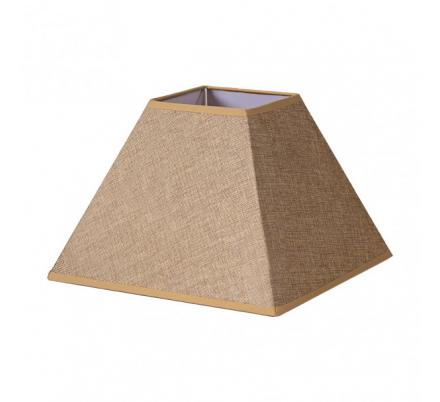 Pantalla Piramide Divos E27 Marron 45dx20dx32h  Saco-yute