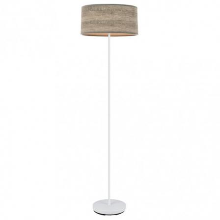 Pie Salon Jerte 1xe27  Blanco/madera Gris 165x40x40 Cm