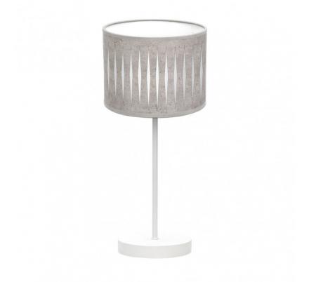 Sobremesa Piron 1xe14 Blanco/cemento Gris 42x17x17 Cm