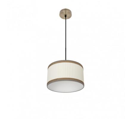 Colgante Soprano 1xe27 Cuero/beis Regx30x30 Cm