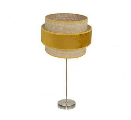 Sobremesa Alto Reyes 1xe27 Cuero/natural-yema 64x30x30 cm