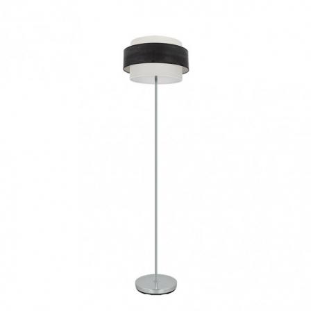 Pie Salon Myriam 1xe27 Cromo/Madera Negra