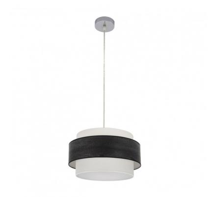 Colgante Myriam 1xe27 Cromo/Madera Negra Regx40x40 Cm