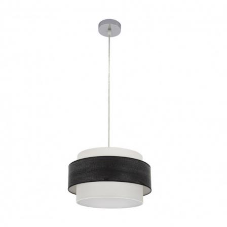Colgante Myriam 1xe27 Cromo/Madera Negra Regx40x40 Cm