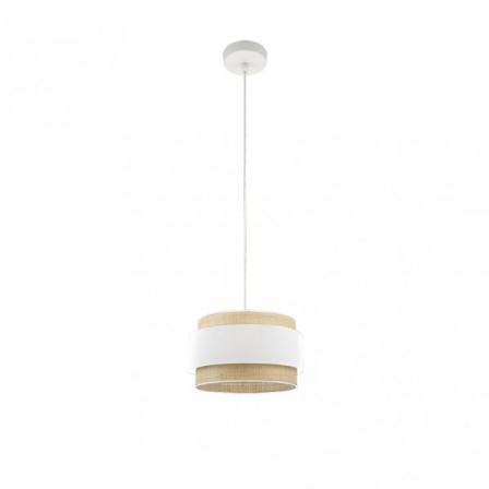 Colgante Kandy 1xe27 Natural/blanco Regx30x30 Cm