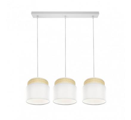 Regleta Kandy 3xe27 Natural/blanco Regx68x19 Cm